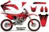 Honda CRF450 R Dirt Bike Graphic Kit - 2002-2012 Diamond Flames Red