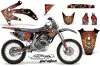 Honda CRF450 R Dirt Bike Graphic Kit - 2002-2012 Ed Hardy - Pirates Silver