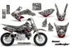 Honda CRF50 Dirt Bike Graphic Kit - 2004-2024 Bone Collector Silver