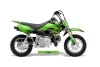 Honda CRF50 Dirt Bike Graphic Kit - 2004-2024 Diamond Flames Green