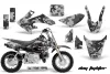 Honda CRF50 Dirt Bike Graphic Kit - 2004-2024 Dog Fighter Black