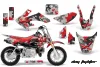 Honda CRF50 Dirt Bike Graphic Kit - 2004-2024 Dog Fighter Red