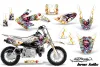 Honda CRF50 Dirt Bike Graphic Kit - 2004-2024 Ed Hardy - Love Kills White