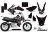 Honda CRF50 Dirt Bike Graphic Kit - 2004-2024 Silver Star - Reloaded Black