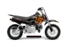 Honda CRF50 Dirt Bike Graphic Kit - 2004-2024 Silver Star - Reloaded Orange