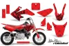 Honda CRF50 Dirt Bike Graphic Kit - 2004-2024 Silver Star - Reloaded Red