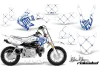 Honda CRF50 Dirt Bike Graphic Kit - 2004-2024 Silver Star - Reloaded White