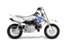 Honda CRF50 Dirt Bike Graphic Kit - 2004-2024 Silver Star - Reloaded White
