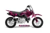 Honda CRF50 Dirt Bike Graphic Kit - 2004-2024 Skulls and Hammers Pink