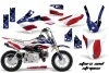 Honda CRF50 Dirt Bike Graphic Kit - 2004-2024 Stars and Stripes Red White & Blue