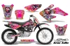 Honda CRF80 Dirt Bike Graphic Kit - 2004-2010 Ed Hardy - Love Kills Pink