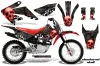Honda CRF80 Dirt Bike Graphic Kit - 2011-2016 Checkered Skull Red