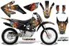 Honda CRF80 Dirt Bike Graphic Kit - 2011-2016 Ed Hardy - Pirates Black