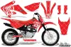 Honda CRF80 Dirt Bike Graphic Kit - 2011-2016 Silver Star - Reloaded Red