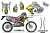 Honda CRM 250 AR Dirt Bike Graphic Kit - 1989-1999 Checkered Skull Yellow