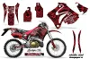 Honda CRM 250 AR Dirt Bike Graphic Kit - 1989-1999 Skulls and Hammers Red