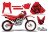 Honda XR400 Dirt Bike Graphic Kit - 1996-2004 Silver Star - Reloaded Red