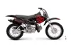 Honda XR50 Dirt Bike Graphic Kit - 2000-2003 Silver Star - Reloaded Red