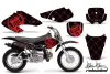 Honda XR70 Dirt Bike Graphic Kit - 2001-2003 Silver Star - Reloaded Red