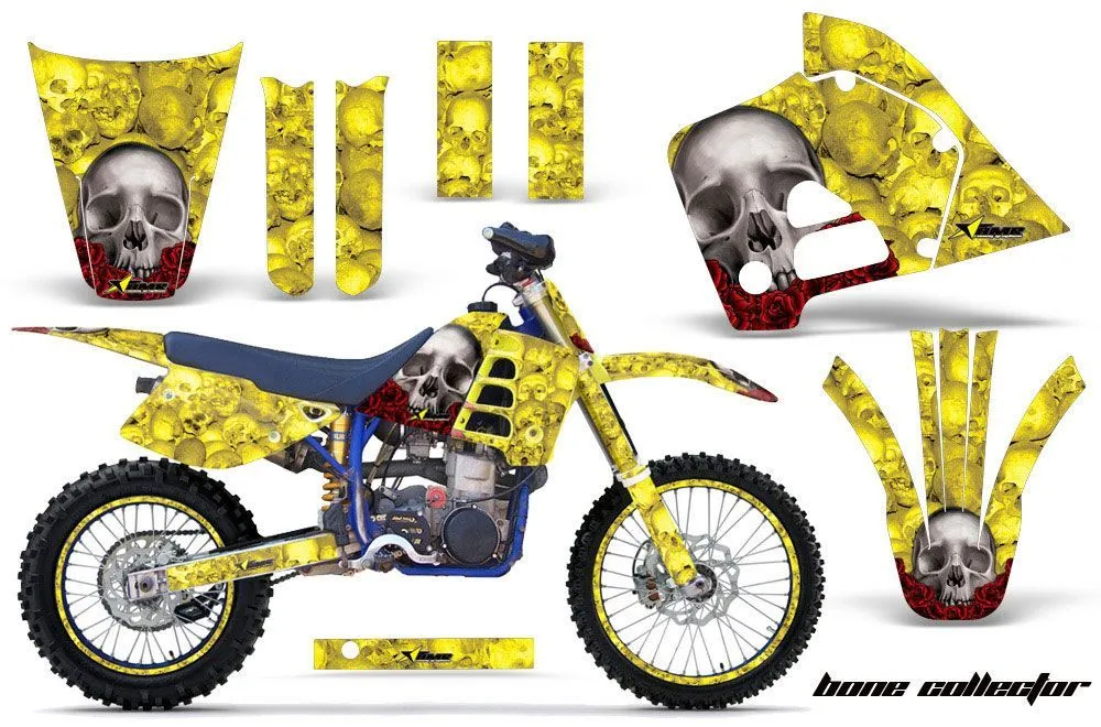 Husaberg FC 501 Dirt Bike Graphic Kit - 1997-1999 Bone Collector Yellow
