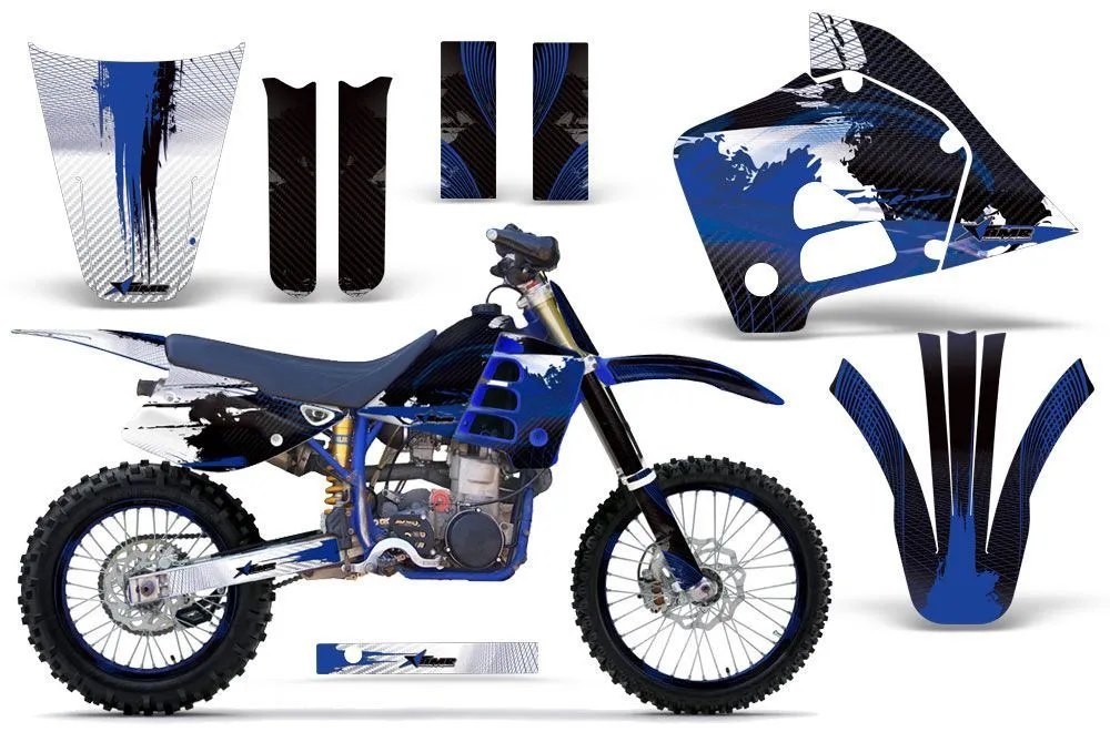 Husaberg FC 501 Dirt Bike Graphic Kit - 1997-1999 Carbon X Blue