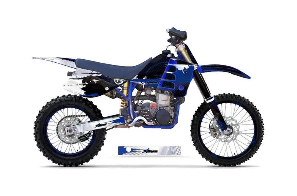 Husaberg FC 501 Dirt Bike Graphic Kit - 1997-1999 Carbon X Blue