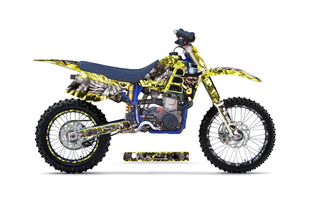 Husaberg FC 501 Dirt Bike Graphic Kit - 1997-1999 Mad Hatter Yellow