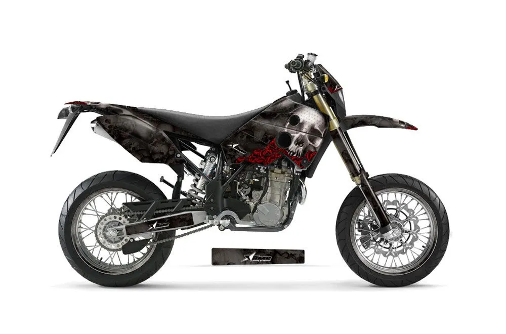 Husaberg FC / FE / FS 400 Dirt Bike Graphic Kit - 2001-2005 Bone Collector Black