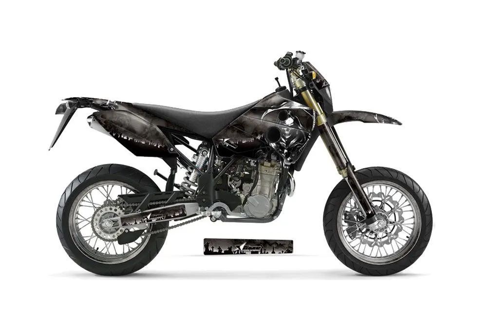 Husaberg FC / FE / FS 650 Dirt Bike Graphic Kit - 2001-2005 Reaper Black