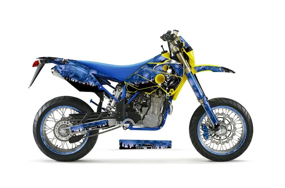 Husaberg FC / FE / FS 650 Dirt Bike Graphic Kit - 2001-2005 Reaper Blue