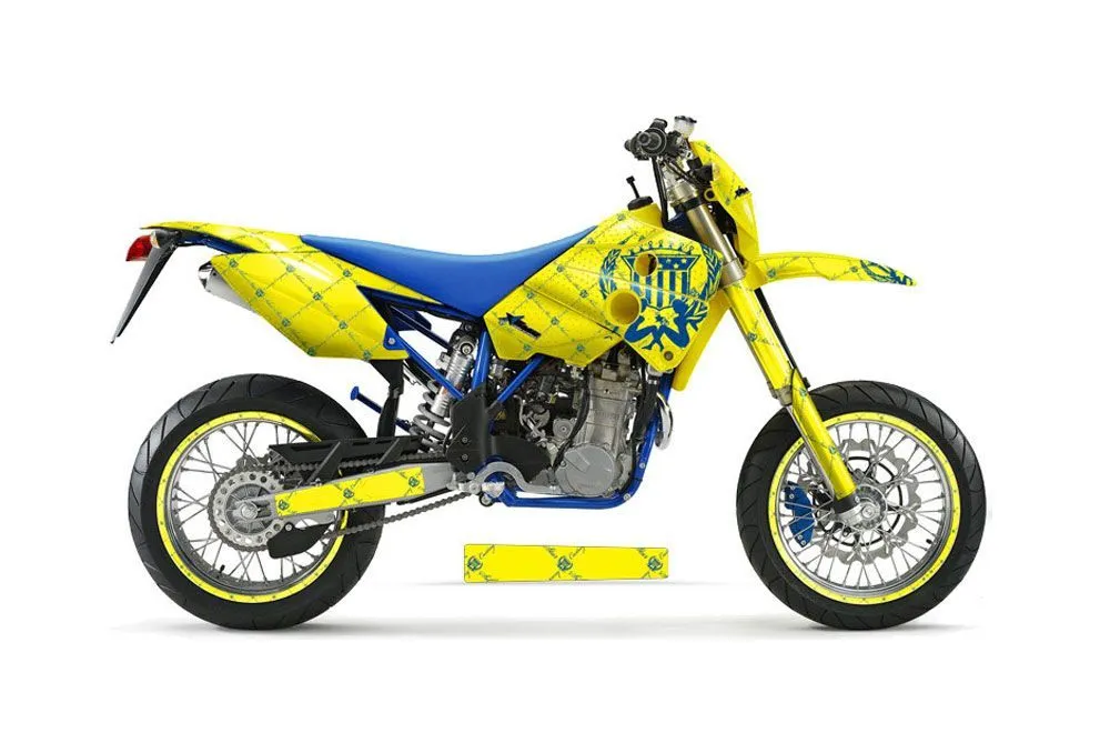 Husaberg FC / FE / FS 650 Dirt Bike Graphic Kit - 2001-2005 Silver Star - Reloaded Yellow