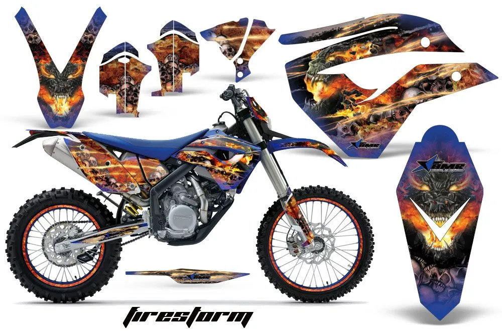 Husaberg FS / FE 670 Dirt Bike Graphic Kit - 2009-2012 Firestorm Blue
