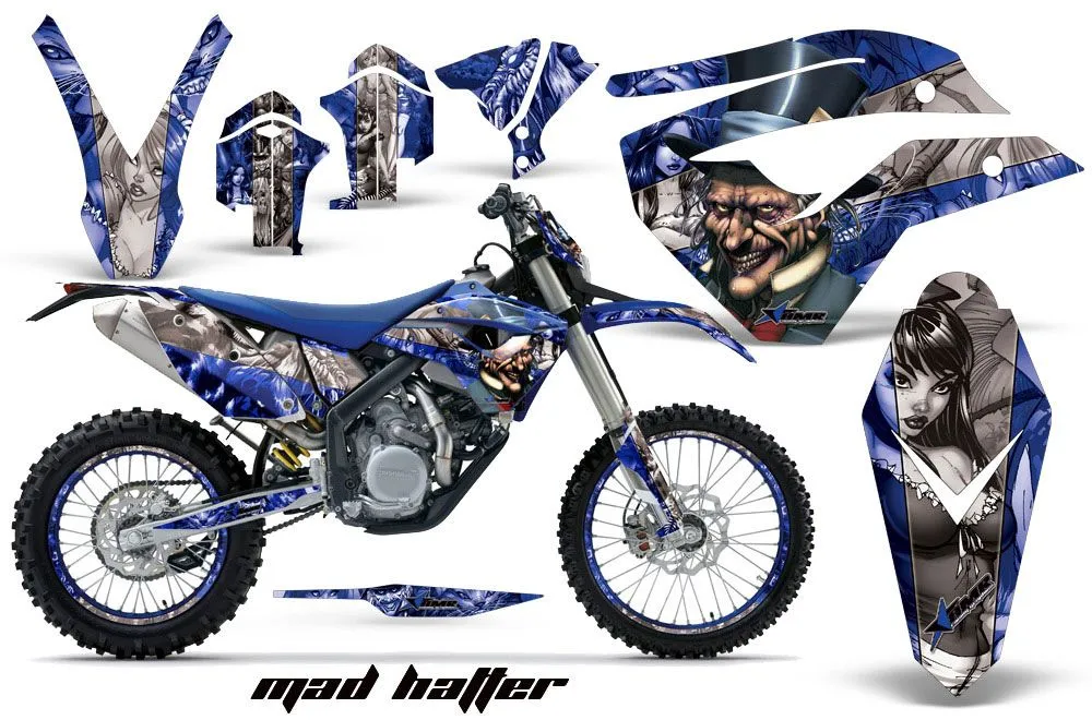 Husaberg FS / FE 670 Dirt Bike Graphic Kit - 2009-2012 Mad Hatter Blue