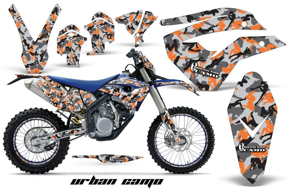 Husaberg FS / FE 670 Dirt Bike Graphic Kit - 2009-2012 Urban Camo Orange
