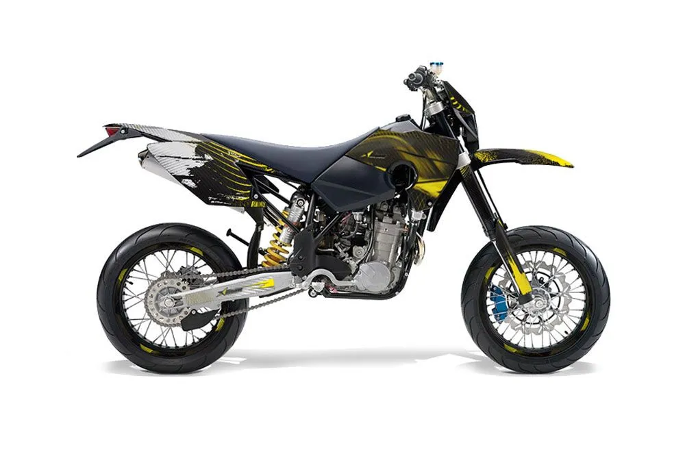 Husaberg FS / FE Dirt Bike Graphic Kit - 2006-2008 Carbon X Yellow