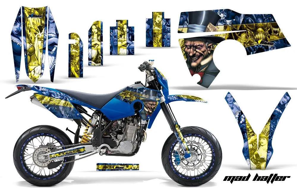 Husaberg FS / FE Dirt Bike Graphic Kit - 2006-2008 Mad Hatter Blue