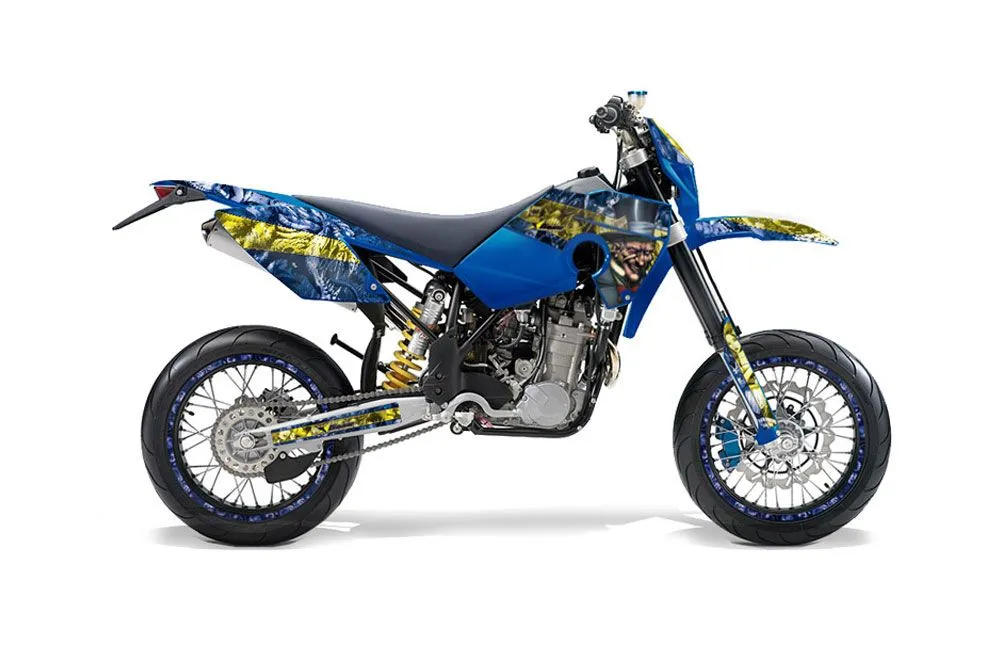 Husaberg FS / FE Dirt Bike Graphic Kit - 2006-2008 Mad Hatter Blue