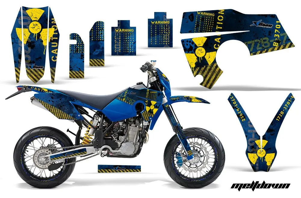 Husaberg FS / FE Dirt Bike Graphic Kit - 2006-2008 Meltdown Blue