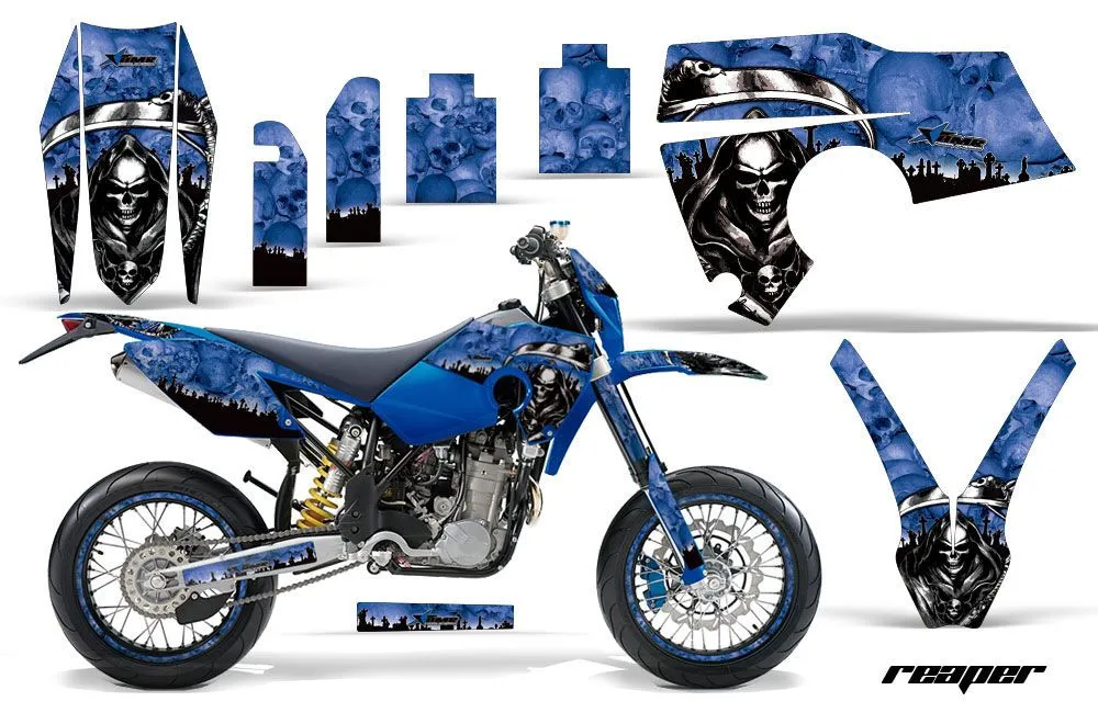 Husaberg FS / FE Dirt Bike Graphic Kit - 2006-2008 Reaper Blue