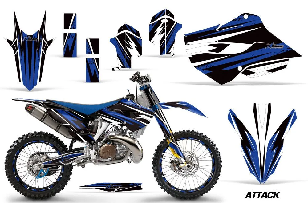 Husaberg TC / FC 300 Dirt Bike Graphic Kit - 2013-2014 Attack Blue