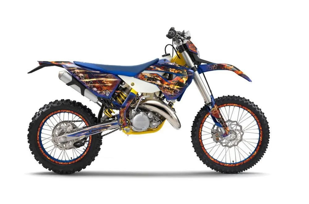 Husaberg TE 125 Dirt Bike Graphic Kit - 2011-2012 Firestorm Blue