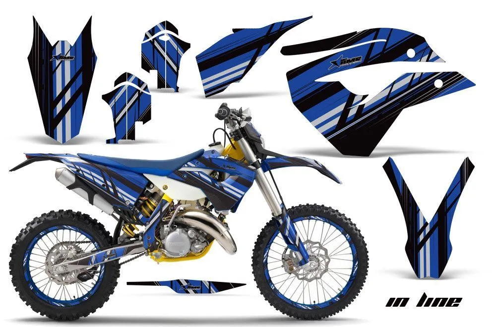 Husaberg TE 300 Dirt Bike Graphic Kit - 2011-2012 In Line Blue