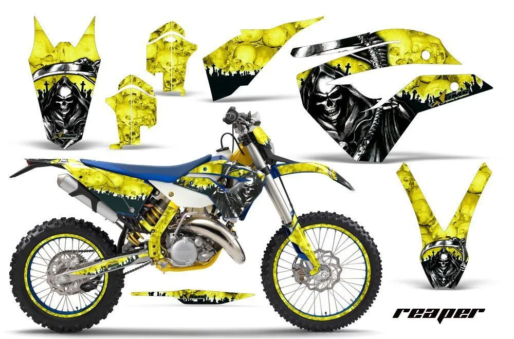 Husaberg TE 300 Dirt Bike Graphic Kit - 2011-2012 Reaper Yellow