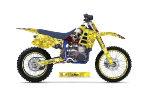 Husaberg FC 501 Dirt Bike Graphic Kit - 1997-1999 Bone Collector Yellow