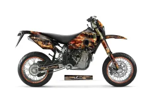 Husaberg FC / FE / FS 400 Dirt Bike Graphic Kit - 2001-2005 Firestorm Black
