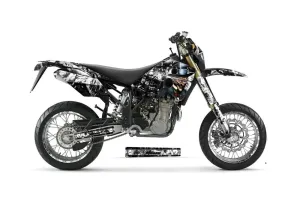Husaberg FC / FE / FS 400 Dirt Bike Graphic Kit - 2001-2005 Mad Hatter Black