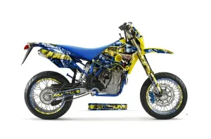 Husaberg FC / FE / FS 400 Dirt Bike Graphic Kit - 2001-2005 Mad Hatter Blue