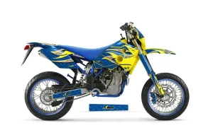 Husaberg FC / FE / FS 400 Dirt Bike Graphic Kit - 2001-2005 Tribal Flames Yellow