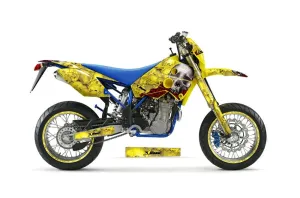 Husaberg FC / FE / FS 650 Dirt Bike Graphic Kit - 2001-2005 Bone Collector Yellow