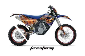 Husaberg FS / FE 450 Dirt Bike Graphic Kit - 2009-2012 Firestorm Blue